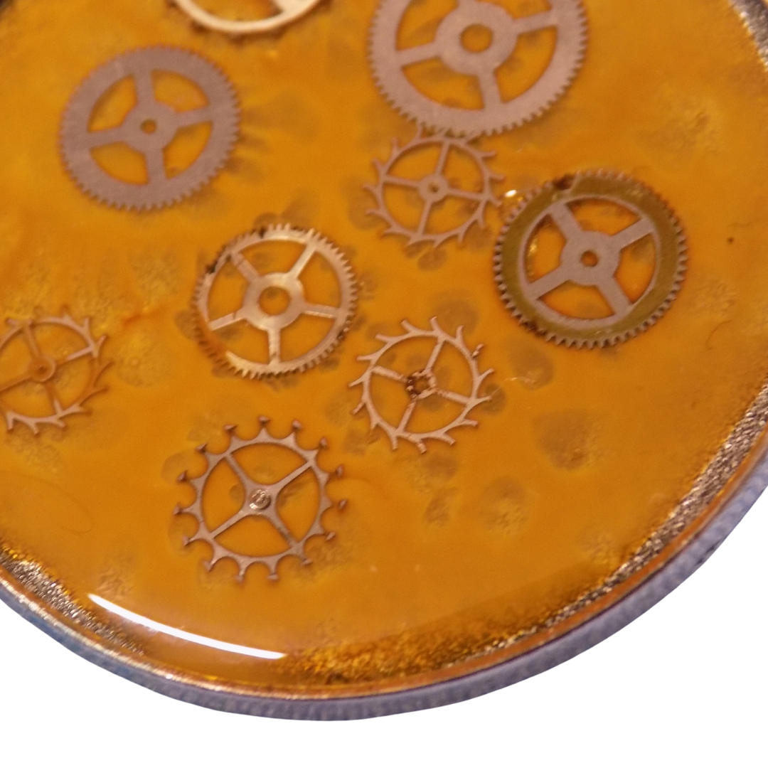 Pendentif " Mécanique Irisée"