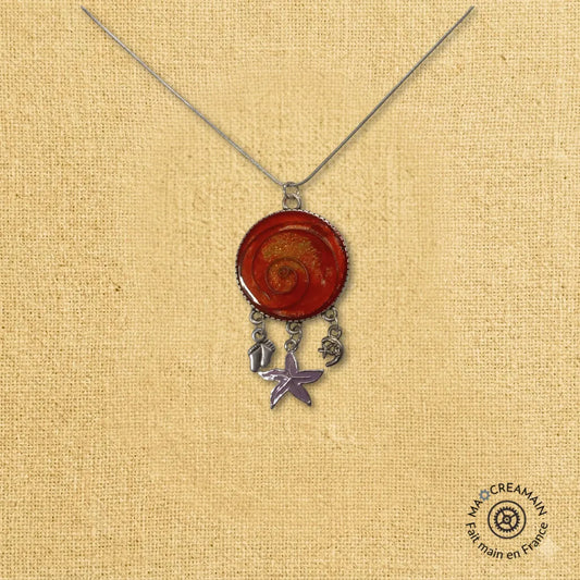 Pendentif "Cosmos Écarlate"
