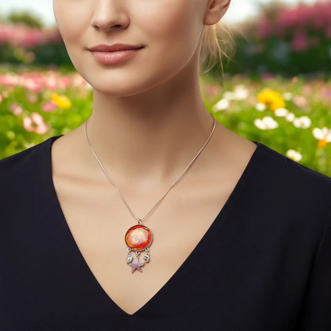 Pendentif "Cosmos Écarlate"