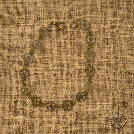 bracelet fin engrenages dorés-ladanse des rouages-MA⚙︎CREAMAIN