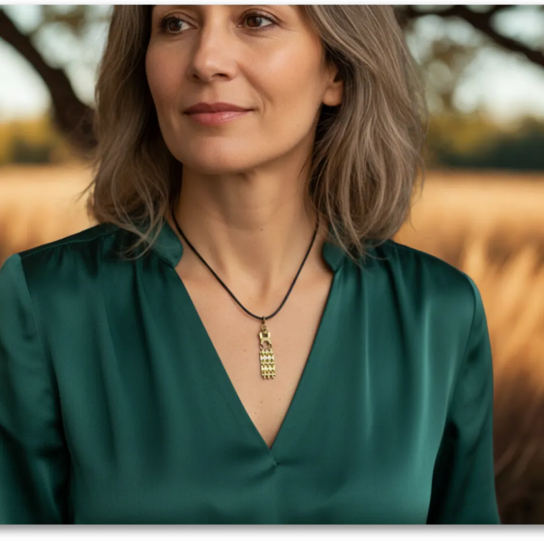 Pendentif : "La Maille Dorée"